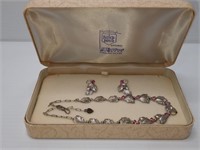 Vintage Sterling Bond Boyd Necklace & Earrings