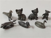 PEWTER ANIMAL COLLECTION