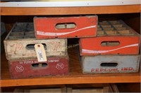 (5) Antique Drink Crates