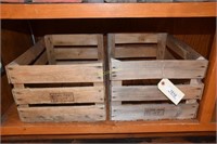 2pc Old Wooden Crates, Measures: 18.5"W x 12.5"D