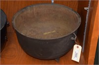 16.5" Antique Cast Iron Kettle Fireplace Pot