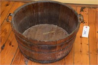 23" Diameter Antique Wooden Wash Tub