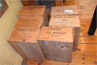 Vintage 6pc Wooden Wine Crates, Measures: 19.5" x