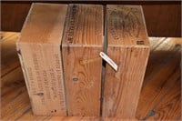 3pc Wooden Wine Bottle Crates, Measures: 19.5" x