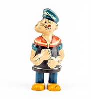 Vintage J Chen Tin Litho Popeye Windup Toy