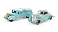 Lot of 2 1930s Pressed Steel / Diecast Toy Cars