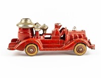 Hubley Cast Iron / Nickel Fire Pumper Toy