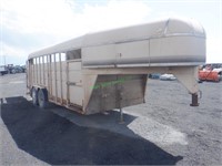 1991 Charmac GN Tandem Axle Stock Trailer 24'