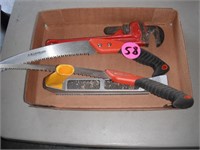 Pipe Wrench & Leonard Saws