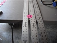 (2) Johnson 48 Inch & 72 Inch Straight Rulers