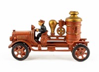 Vintage Cast Iron Fire Engine Toy