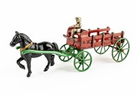 Kenton Stake Wagon With Nickel Plated Driver Toy
