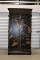 Hand Painted Entertainment Cabinet-Chinoiserie