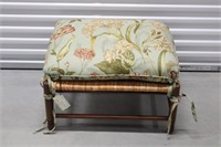 Ottoman with Top Cushion and Wicker Top