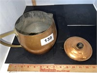 copper brass pitcher and lid