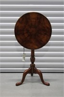 Mahogany Tripod Table with Brass Bound Top