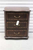 Small 3-Drawer Chest with Faux Leather Finish