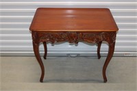 Nicely Carved Wooden Lamp Table