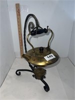 brass kettle stand with warmer
