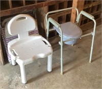 Shower chair and portable commode