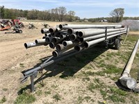 QUANTITY OF 4" & 5" DAMAGED PIPE & TRAILER