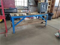 80"Lx32"Hx34"D solid steel work bench with 6ft