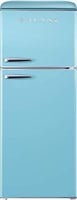 Galanz Freezer Retro Refrigerator, Blue, 10 Cu Ft