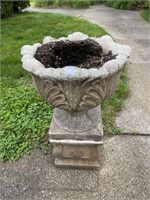 Concrete Planter and Pedestal