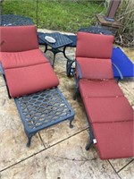 3 Piece Iron / Metal Lounge Chair Set