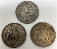 1881-S, 1900 Morgan’s, 1924-D Peace Silver