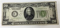 1928 Series $20 U.S. Federal Reserve Note.