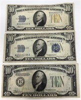 1934 Series $10 Silver Certificates, $10 Bill.