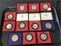 11 U.S. Mint Commemorative Medals.
