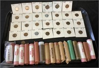 Approximately 877 Lincoln Pennies, Most Wheat.