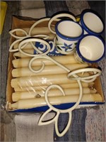 NICE PACK OF CANDLES & CANDLE HOLDERS