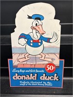 Donald Duck Card Stock Sign