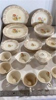 Vintage dish set service for 8, with creamer