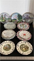 assorted small plate collection, 17 pieces