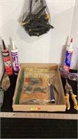 Bag of clamps, trowel, stake kit, tinsnips,