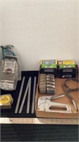 Assorted nails, stapler, 25 foot Stanley tape