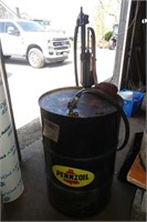 Pennzoil Steel Barrel With Pump Contains Diesel