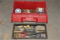 21" Plastic Tool Box With Hand Tools & Hardware