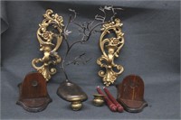 (B) HANGING CANDLE HOLDERS, JEWELRY STAND