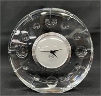 Lenox Crystal Desk Clock Ovations Moonlight 6.5"