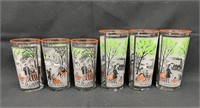 6-Libbey Glass Currier & Ives Vintage Tumblers