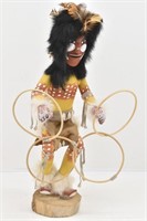 Hopi Kachina Doll: Hoop Dancer Signed