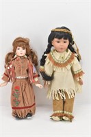 Cathey Collection Native American Doll & Cowgirl