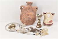 Desert Sands Pottery Vase, Dream Catcher &