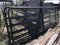 2 Steel Gates, 1-10Ft, 1-12Ft, 7 Bar