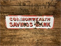 Rare Original Counter Commonwealth Bank Sign